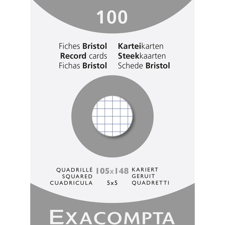 Image du produit Exacompta Fiches (A6, 205 g/m², 100 x)