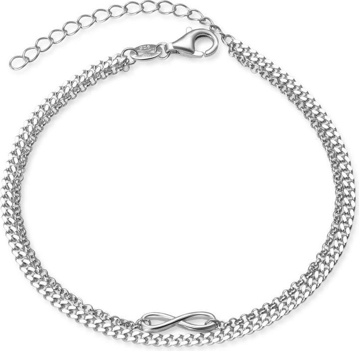 Immagine prodotto Beneto ModernÃ dvojitÃ½ stř™ibrnÃ½ náramek NekoneÄno AGB733/21 (Argento)