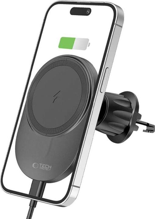 Productafbeelding Tech-Protect MM15W-V1 autotelefoonhouder met MagSafe 15W inductielader voor luchtrooster - zwart