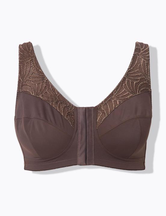 Actual product image Ulla Popken Pastel Front Closure Wirefree Kelly Fit Support Bra (110 E)