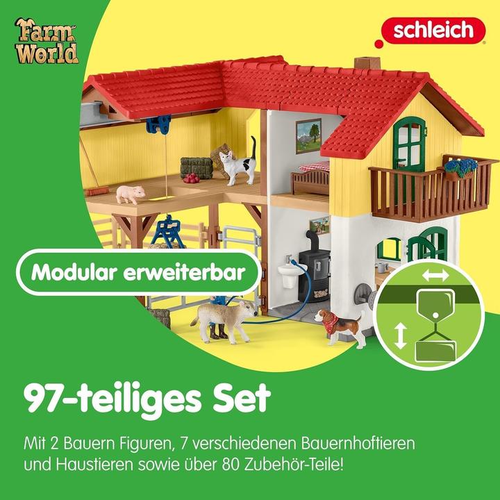 Actual product image Schleich Farmhouse with stable and animals