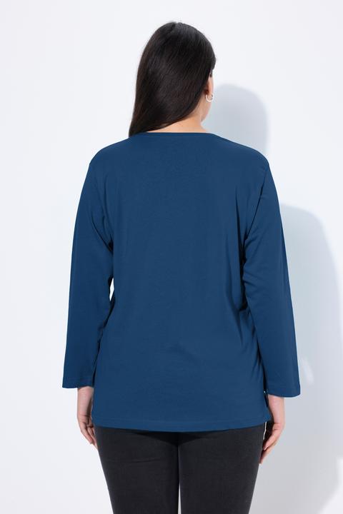 Produktbild Ulla Popken Shirt, V-Ausschnitt, Relaxed, Langarm (58)