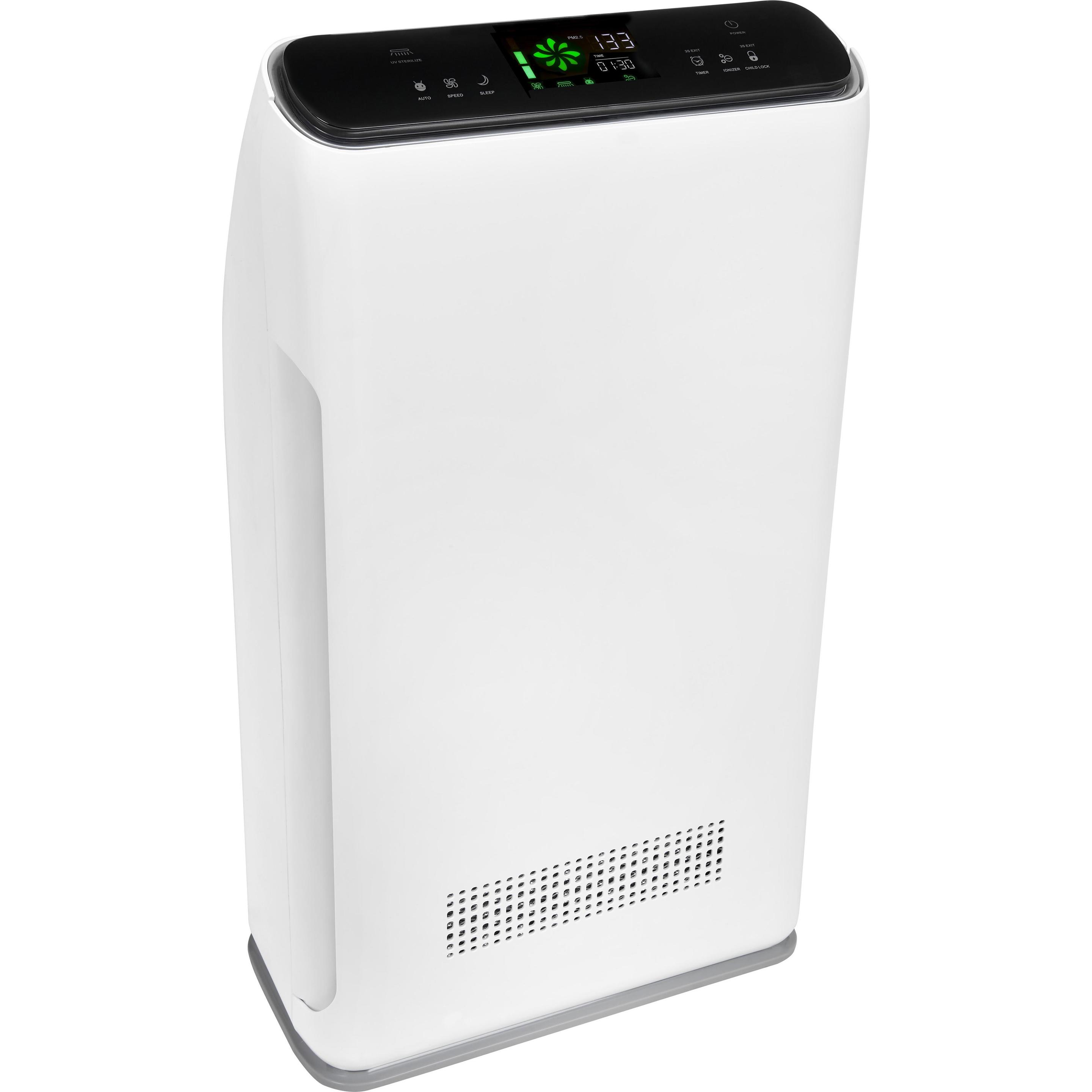 HP Autozubehör Mobiler Luftreiniger LR 67014 we Luftvolumenstrom 320 m³/h max 40 m², Luftreiniger, Schwarz, Weiss