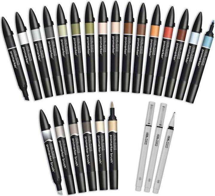 Actual product image Winsor & Newton Promarker set, Interiors wallet 25+1pcs (25x)