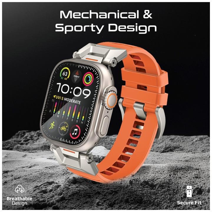 Image du produit ProMate SilicaBand-Pro OR Apple Watch Armband (42 mm, 44 mm, 45 mm, 49 mm, Caoutchouc fluoré)