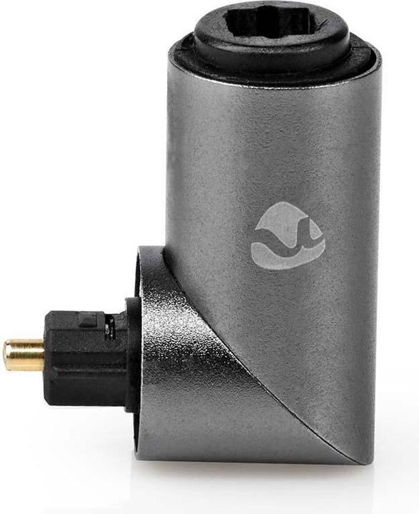 Immagine prodotto Nedis Adattatore TosLink TosLink femmina TosLink maschio angolato a 90° Alluminio Grigio canna di fucile (TOSLINK)