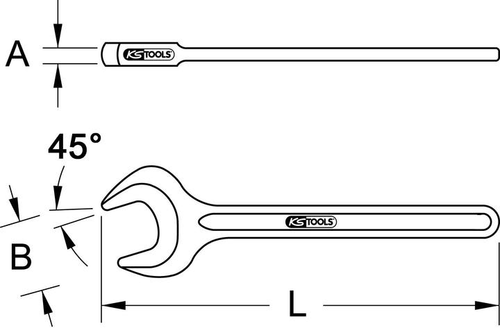 Actual product image KS Tools BRONZEplus open-end drawbar wrench (41 mm)