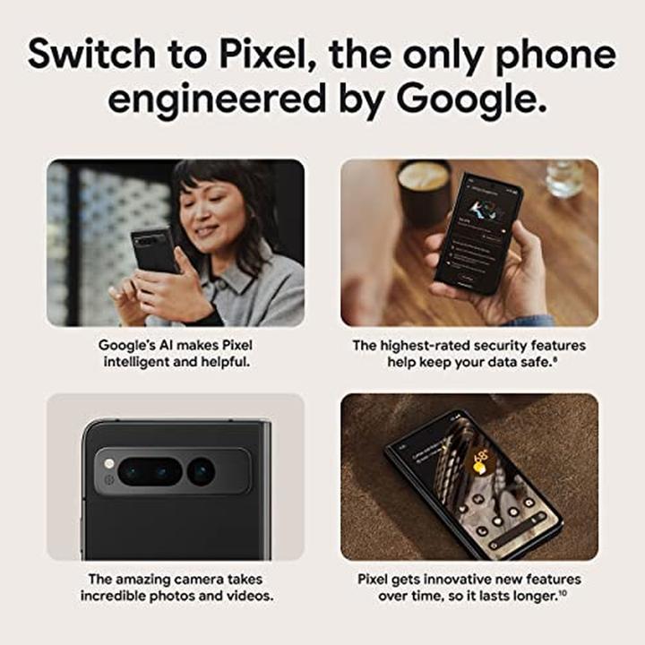 Actual product image Google Pixel Fold (256 GB, Obsidian, 7.60", SIM + eSIM, 5G)