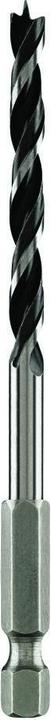 Actual product image DIY Wood twist drill HSS, 1/4" hexagonal shank D= 5.0 mm L= 97 mm (5.0 millimetre)