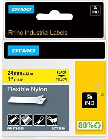 Produktbild Dymo Rhino Heat Shrink Tube 24mm white (2.40 cm, Weiss)