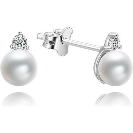 Beneto, Ohrringe, Silver earrings with real pearls AGUP1195 (L)
