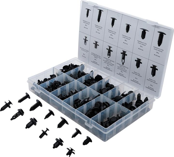BGS Assortiment de clips de fixation automobile
