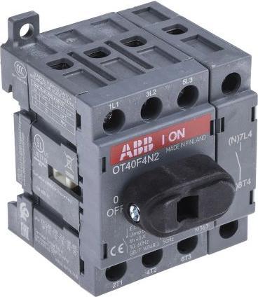 Image du produit ABB Interrupteur-sectionneur, 4 P, 40A, 750V c.a.