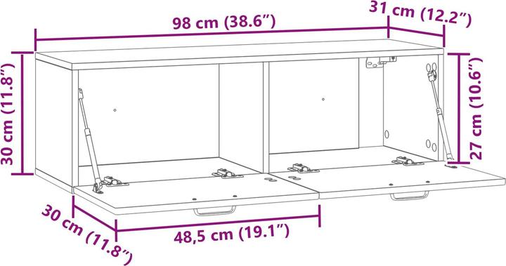 Image du produit vidaXL TV-Ständer (98 x 31 x 30 cm)