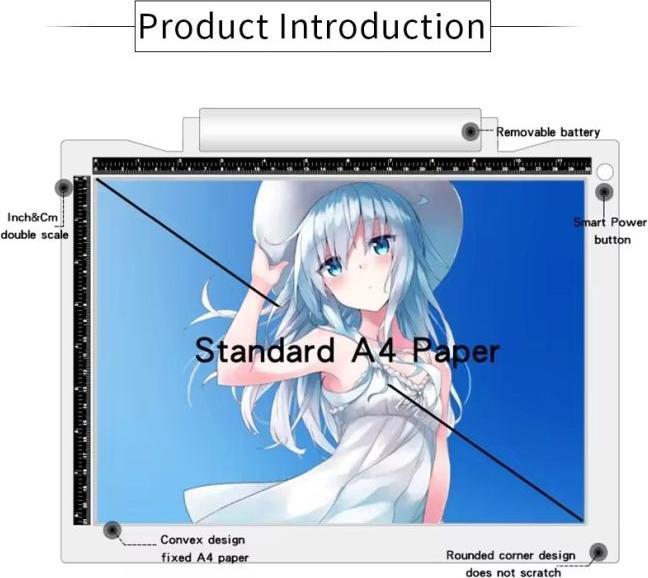 Produktbild MU Classic LED Leuchttisch A4 mit 3 Helligkeitsstufen
