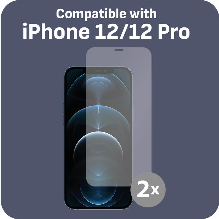 Produktbild Cazy Schutzglass Kompatibel mit iPhone 12/12 Pro Tempered Glass Hülle Kompatibel - 2 Stück (2 Stk., Apple iPhone 12, Apple iPhone 12 Pro)