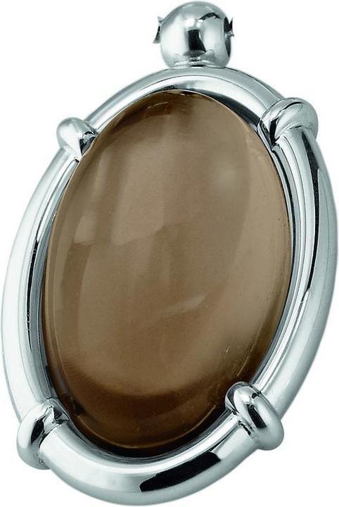 Immagine prodotto Xen Ciondolo ovale con quarzo fumé in acciaio inossidabile lucido (Acciaio inossidabile)