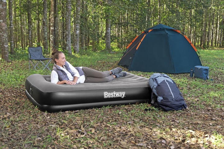 Image du produit Bestway Matelas gonflable 2 places Queen Tritech avec pompe USB intégrée 2,03 m x 1,52 m x 36 cm