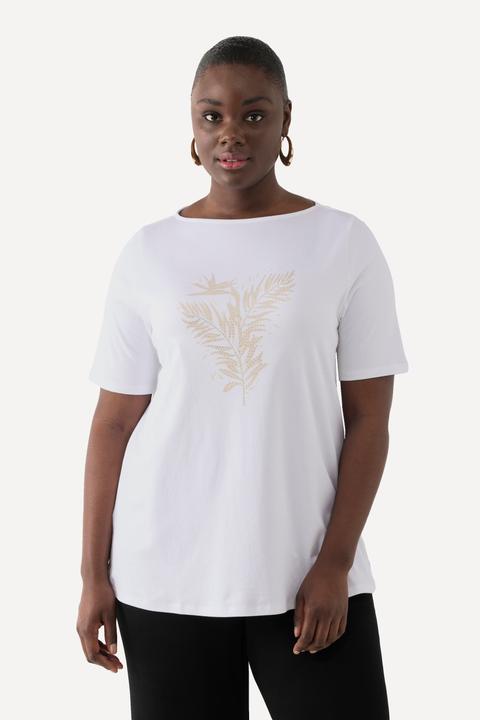 Produktbild Ulla Popken T-Shirt, Pima Cotton, Farn, U-Boot-Ausschnitt, Halbarm (56)