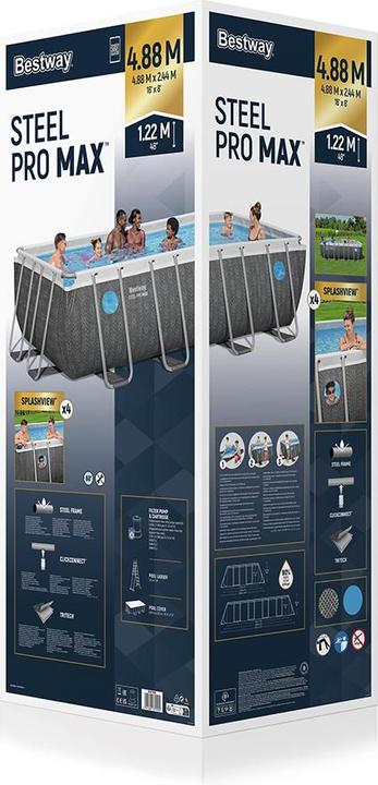 Actual product image Bestway Steel Pro Max RectangularPool488x244x122 (488 x 244 x 122 cm)