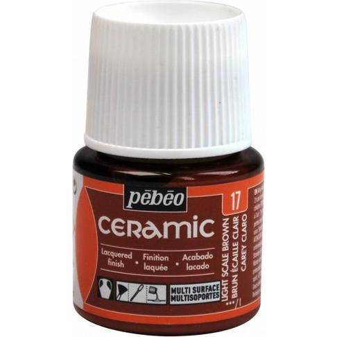 Pebeo, Künstlerfarbe + Bastelfarbe, Keramikfaben (Braun, 45 ml)