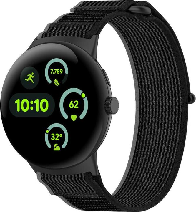 Immagine prodotto Cover-Discount Google Pixel Watch 3 - 45mm - Nylon Stoff Band flexibel mit Klett (Nylon)