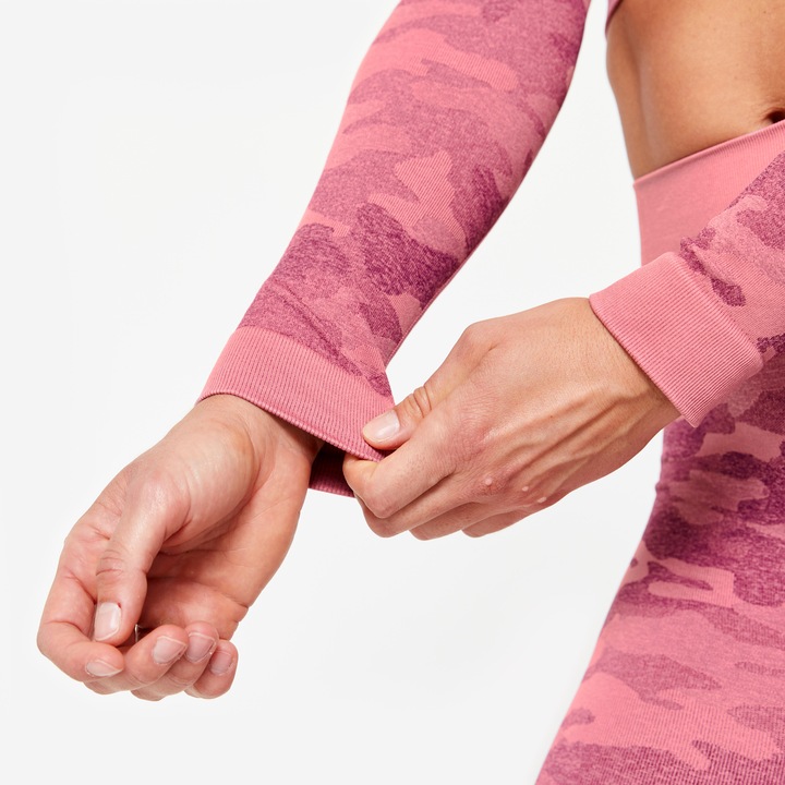 Immagine prodotto Domyos Camicia a maniche lunghe crop top da donna - rosa (S)