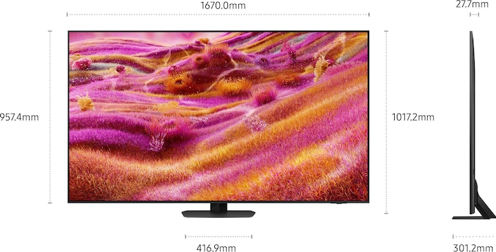 Image du produit Samsung QE75QN90F (75", QN90F, Mini-LED, NeoQLED, 4K, 2025)