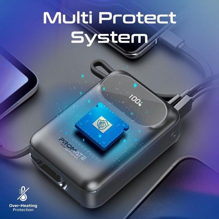 Actual product image ProMate PowerPod-20 Black 20000mAh Powerbank (20000 mAh, 57.50 W, 72 Wh)