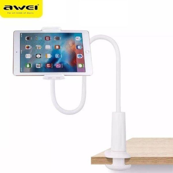 Image du produit Awei uchwyt biurkowy X3 4"-10,5" biały /white długie ramię