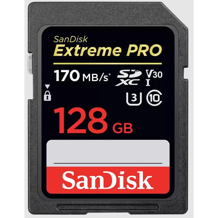 Productafbeelding SANDISK Extreme PRO UHS-I V30 (128 GB, SDXC, U3, UHS-I)
