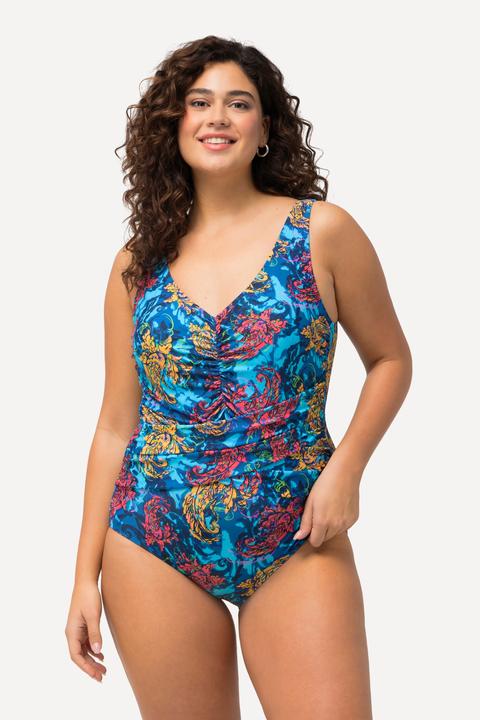 Immagine prodotto Ulla Popken Costume da bagno con materiale riciclato, arricciatura, scollo a V e coppe morbide (58)