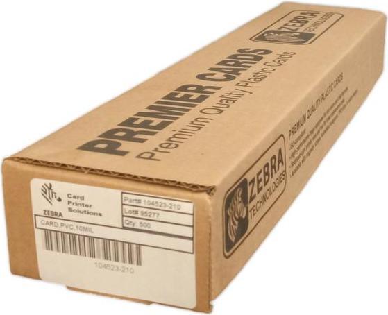 Productafbeelding Zebra Premier Card PVC-kaart, 30 mil, wit, 500 kaarten