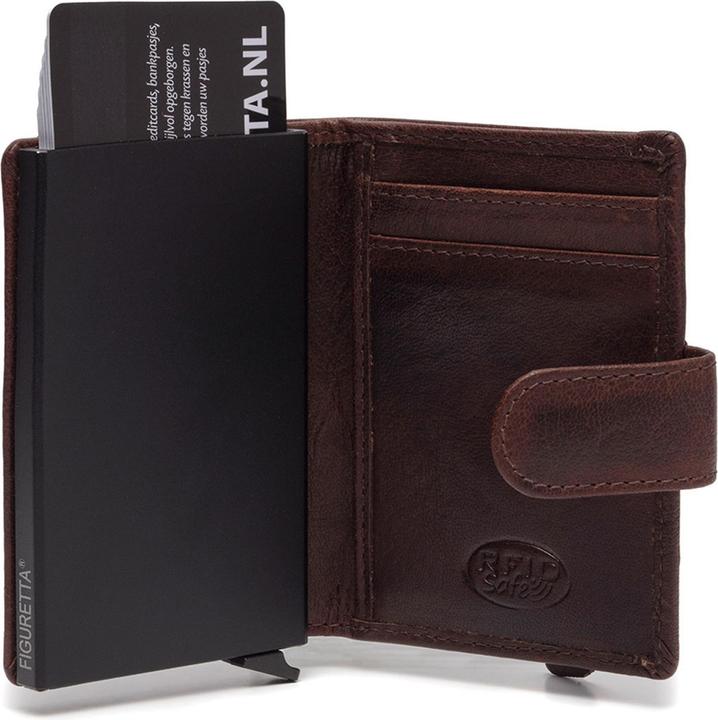 Immagine prodotto The Chesterfield Brand Portacarte di credito Antique Buff con protezione RFID in pelle 7 cm