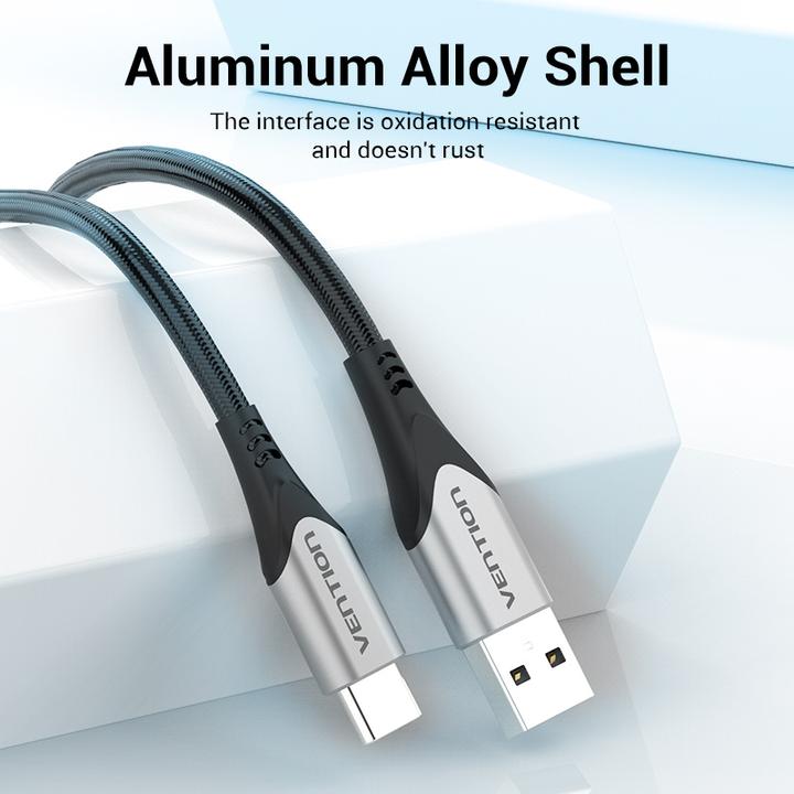 Produktbild Vention USB 2.0 A to USB-C 3A Cable CODHH 2m Gray (2 m, USB 2.0, 60 W)
