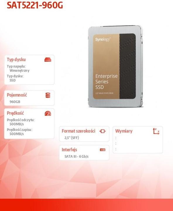 Productafbeelding Synology SAT5221-960G (960 GB, 2.5")