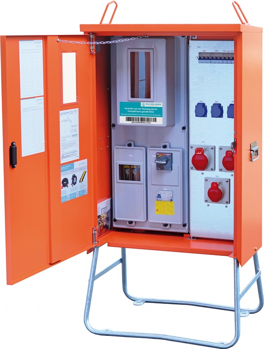 Actual product image Walther Werke Connection distributor WAV0100R1 22kVA meter panel RCD type B 5 LS 3 CEE outlets (3 x, CEE)