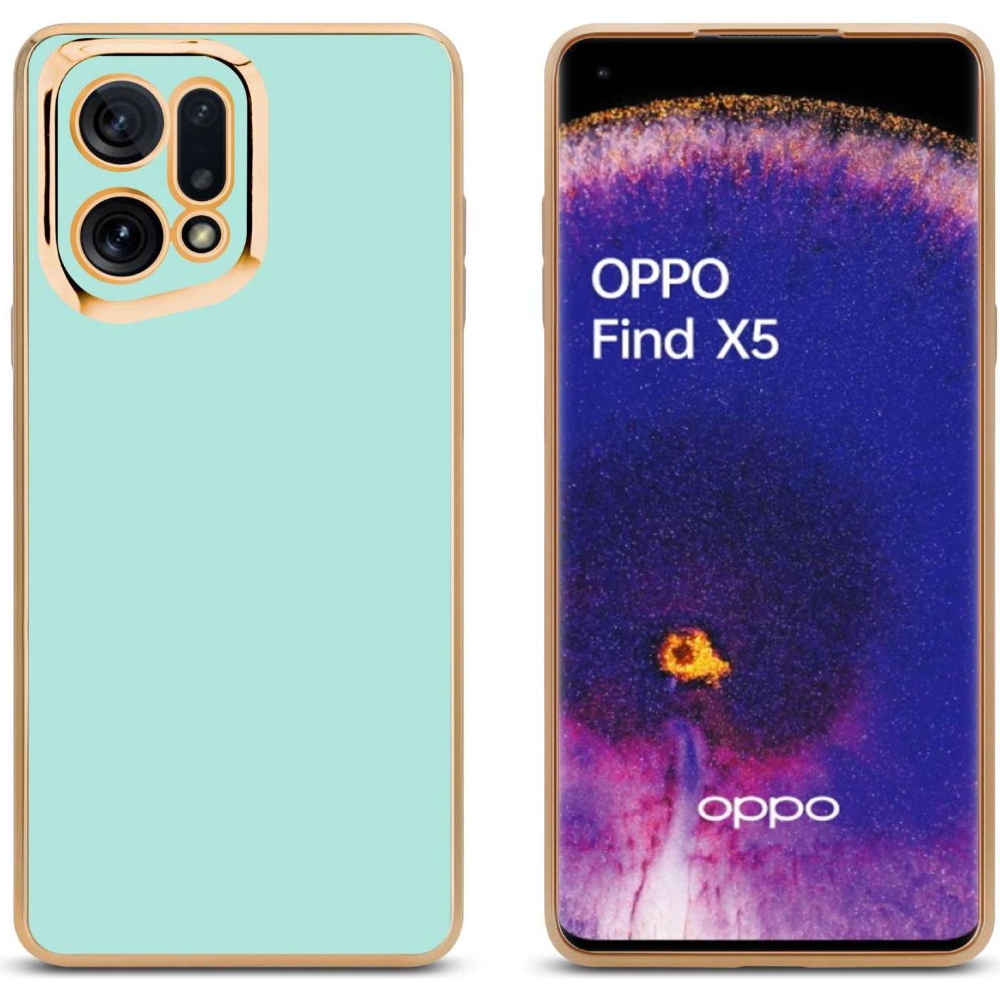 Thumbnail - Cadorabo Hülle für Oppo FIND X5 TPU mit Kameraschutz (Oppo Find X5), Smartphone Hülle, Grün