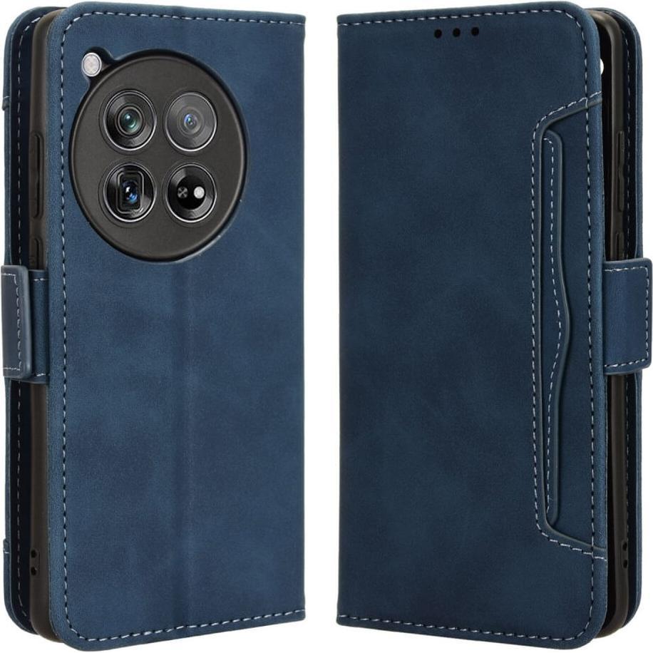 Cover-Discount OnePlus 12 - Etui mit vielen Kartenfächer blau (OnePlus 12), Smartphone Hülle, Blau