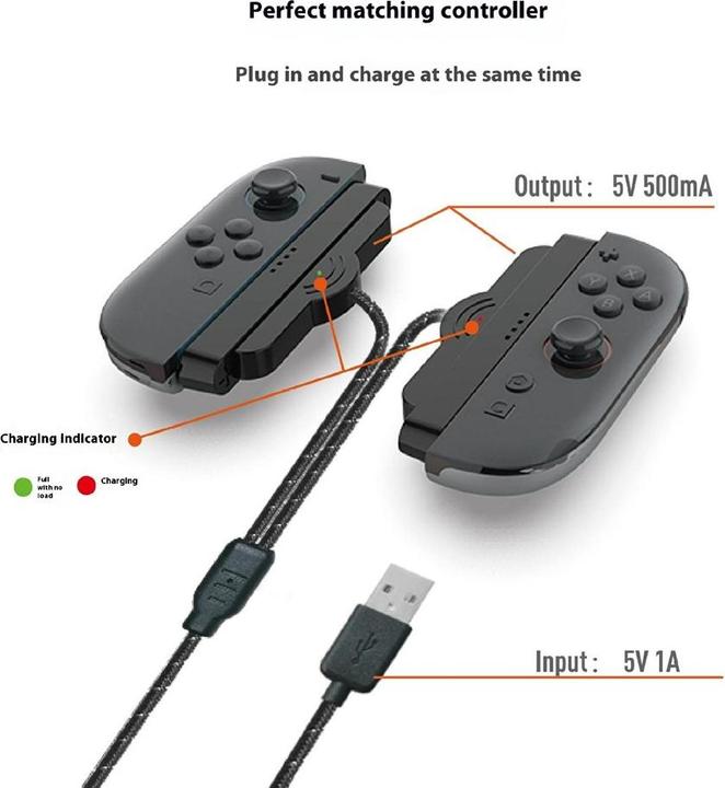 Produktbild Ueli Express 2 in 1 Nintendo Switch 2 Joy-Con Magnet Ladekabel (Switch 2)