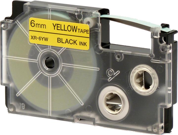 Actual product image Casio KR-6YW1 Self-adhesive labels (0.60 cm, Black, Yellow)