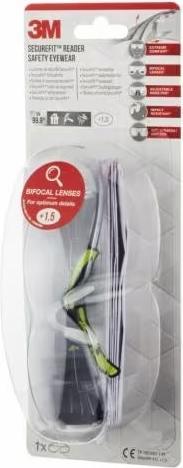 Actual product image 3M SecureFit Reader Safety Glasses, +1.5 diopter