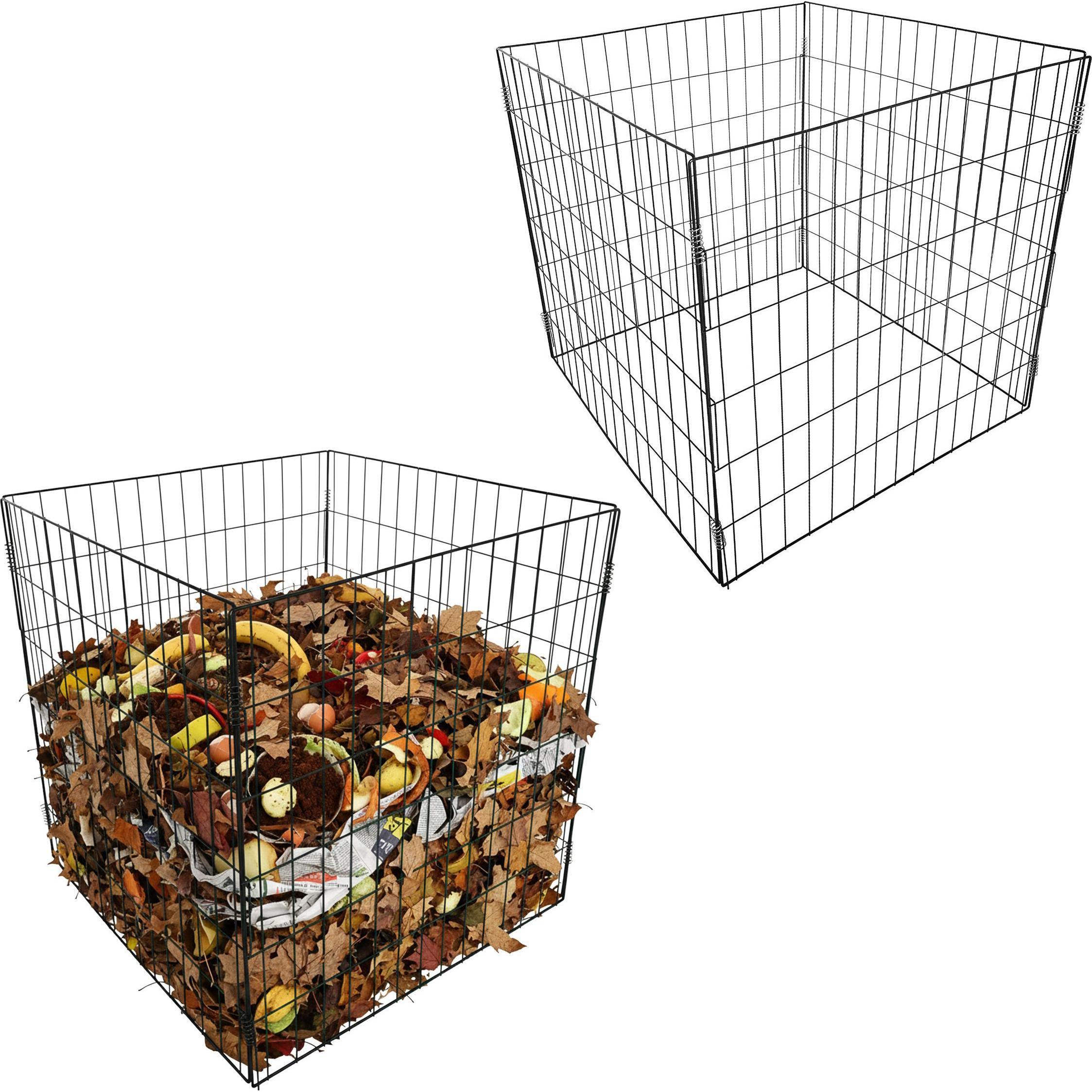 Relaxdays, Compostiera + sacco da giardino, 2x composter