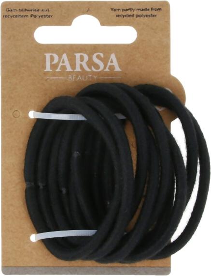 Immagine prodotto Parsa Beauty Fascetta per capelli PARSA, nera 9 pezzi, riciclata (Elastico per capelli)