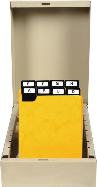 Actual product image Exacompta 24 dividers 500 micron with alphabetical metallic tabs for vertical filing 210x148mm -