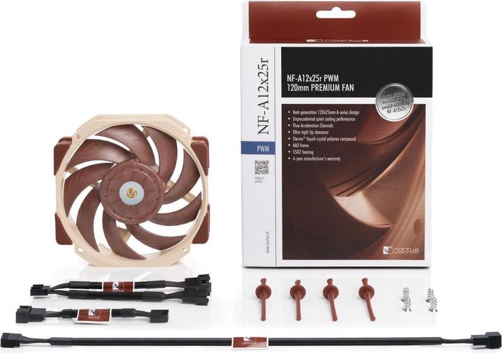 Actual product image Noctua NF-A12x25r PWM fan (120 mm, 1 x)