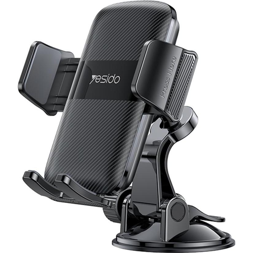 Yesido - Car Holder (C175) - Gravity Grip for Dashboard and Windshield - Black, Supporto per smartphone, Nero