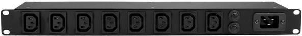 Actual product image StarTech RACK-MOUNT 8-PORT 1U C13 PDU