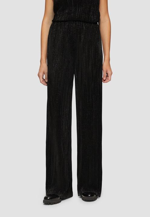 Produktbild S.Oliver Hose Plissierte Wide-Leg-Hose mit Glitzergarn (48)