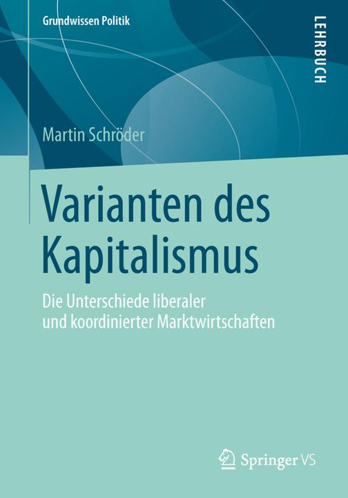Produktbild Varianten des Kapitalismus (Deutsch, Martin Schröder, 2014)